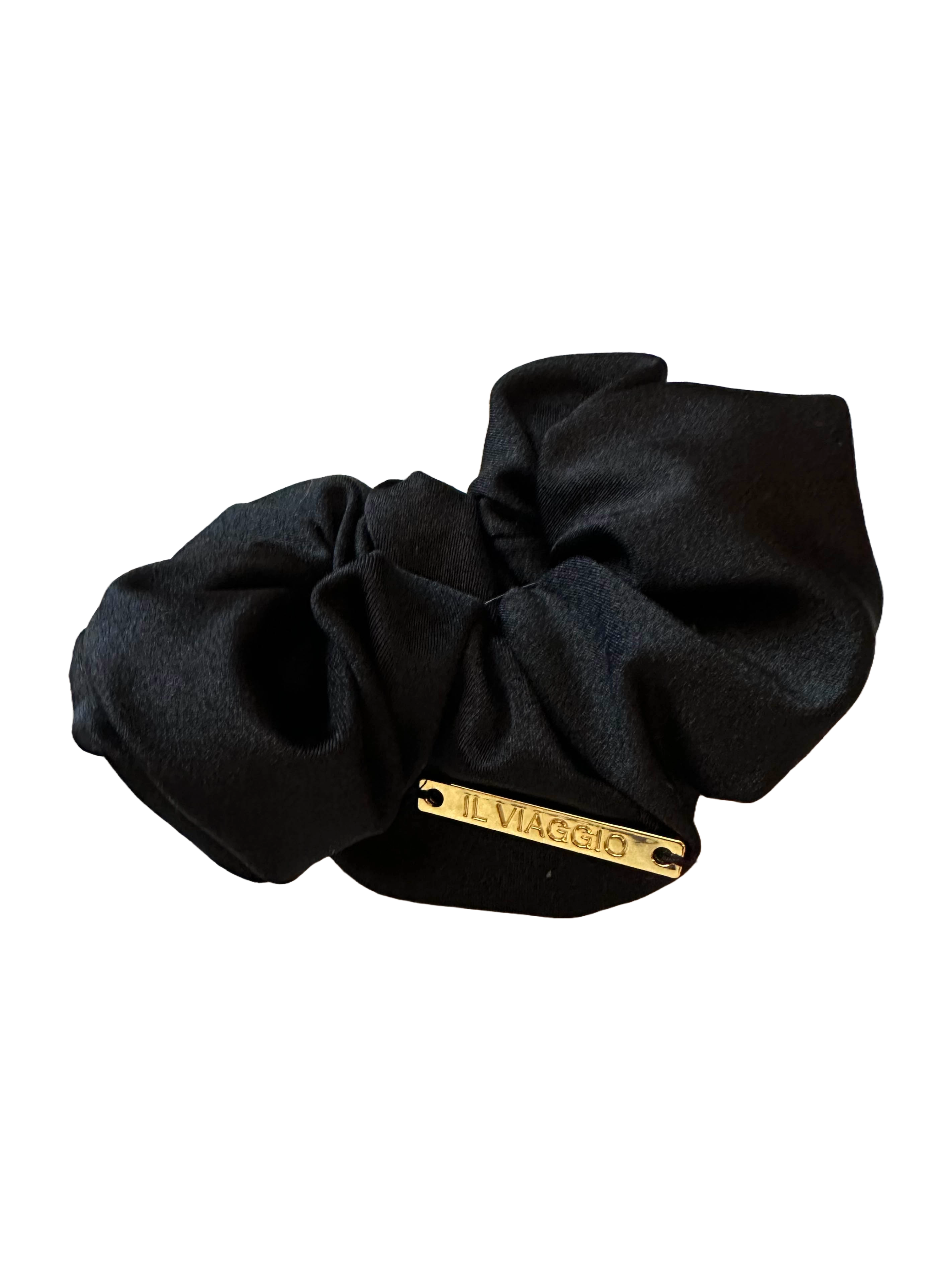 Black Il Viaggio Hair Scrunchie