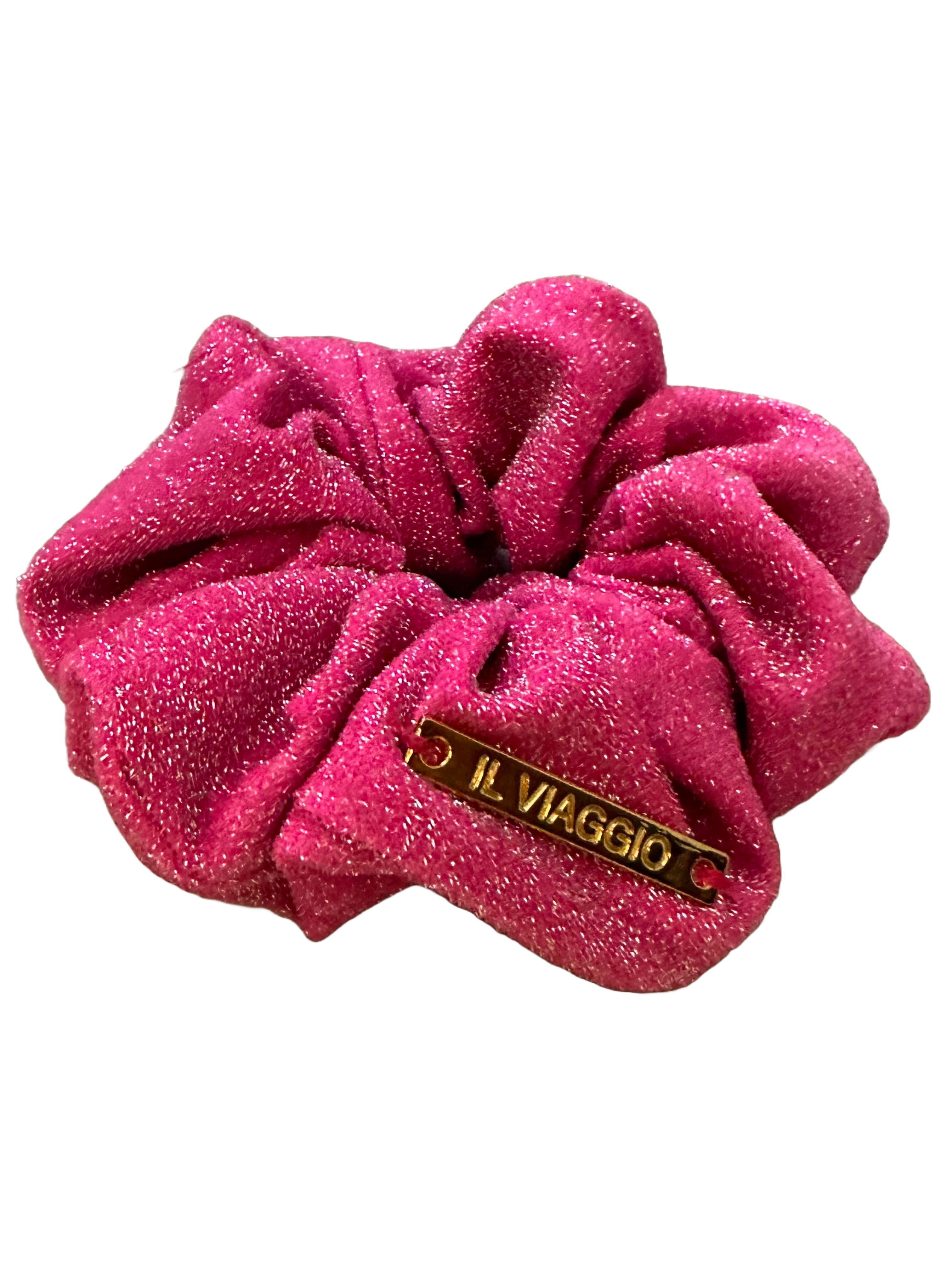 Pink Sparkle Il Viaggio Hair Scrunchie